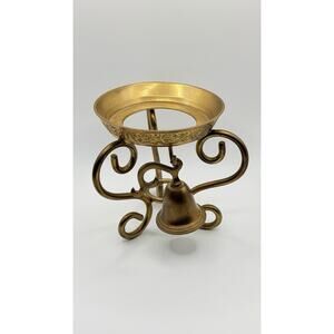 Liards LTD Vintage Solid Brass Candle Holder w/ Footed Stand & Hanging Sniffer